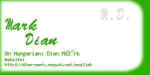 mark dian business card